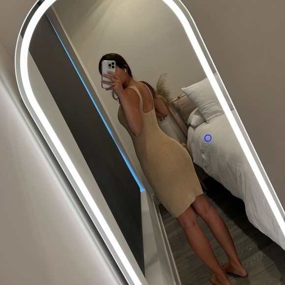 Midi Knit Dress - Taupe - Picture 2 of 3